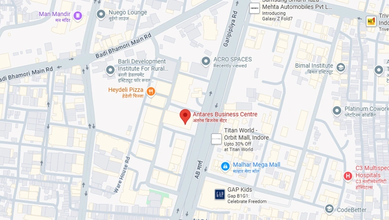 Location of Coworking Space in Antares Princes Business Skypark, AB Bypass Road - Image 298386