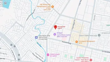 Location of Incuspaze Brilliant Platina Building Co-Working space in Vijay Nagar, Indore - Image 298508