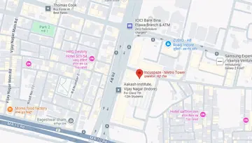 Location of Incuspaze Metro Tower Co-Working space in Vijay Nagar, Indore - Image 298514