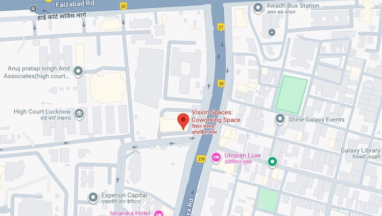 Location of Coworking Space in Vision Spaces BBD Viraj Tower, Gomti Nagar - Image 299318