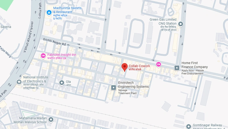 Location of Coworking Space in Collab Shyama Shiv Square, Vibhuti Khand - Image 298861