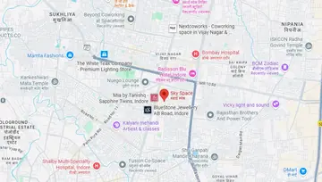 Location of Sky Space PU4 Co-Working space in Vijay Nagar, Indore - Image 298946