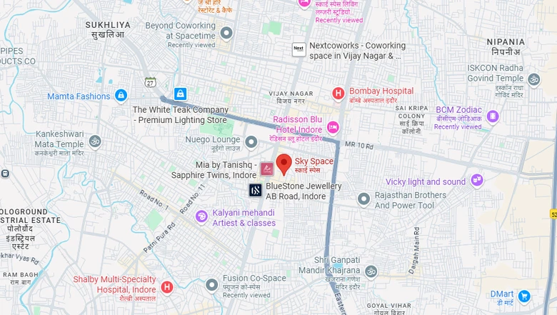 Location of Coworking Space in Sky Space PU4, Vijay Nagar - Image 298946