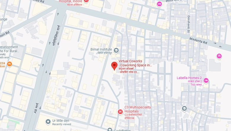 Location of Coworking Space in Virtual Coworks Platinum Plaza, AB Bypass Road - Image 299026