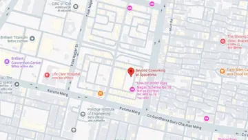 Location of Spacetime The Hub Co-Working space in Vijay Nagar, Indore - Image 299037