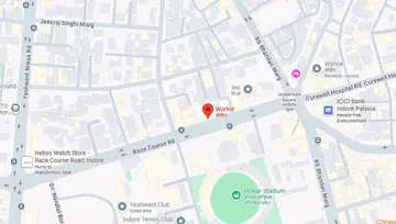 Location of Workie Sewani Corporate House Co-Working space in AB Road, Indore - Image 299103