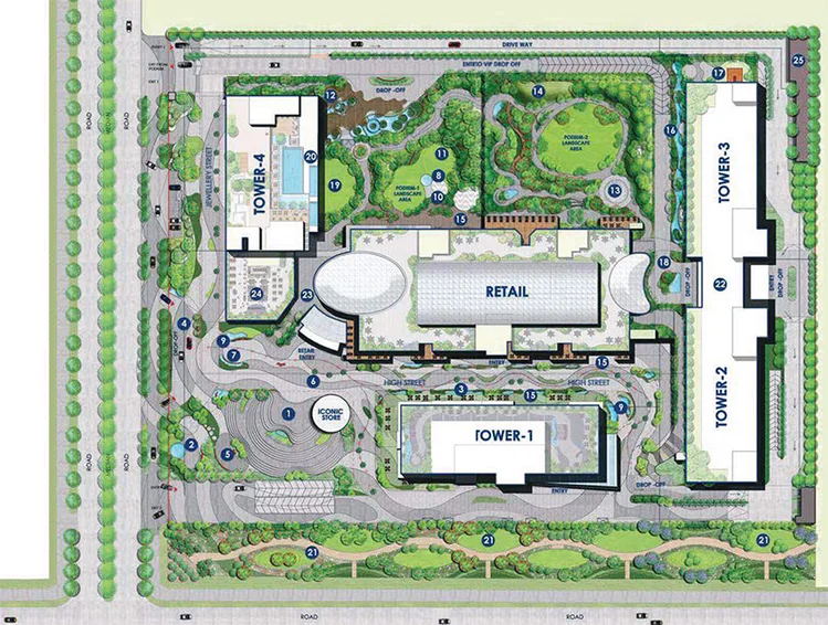 Master Plan of CRC The Flagship in Sector 140A, Noida - Image 299183