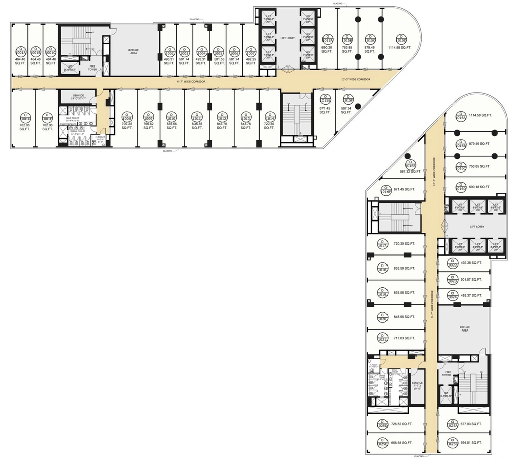 Floor Plan of Fairfox EON in Sector 140A, Noida - Image 299219