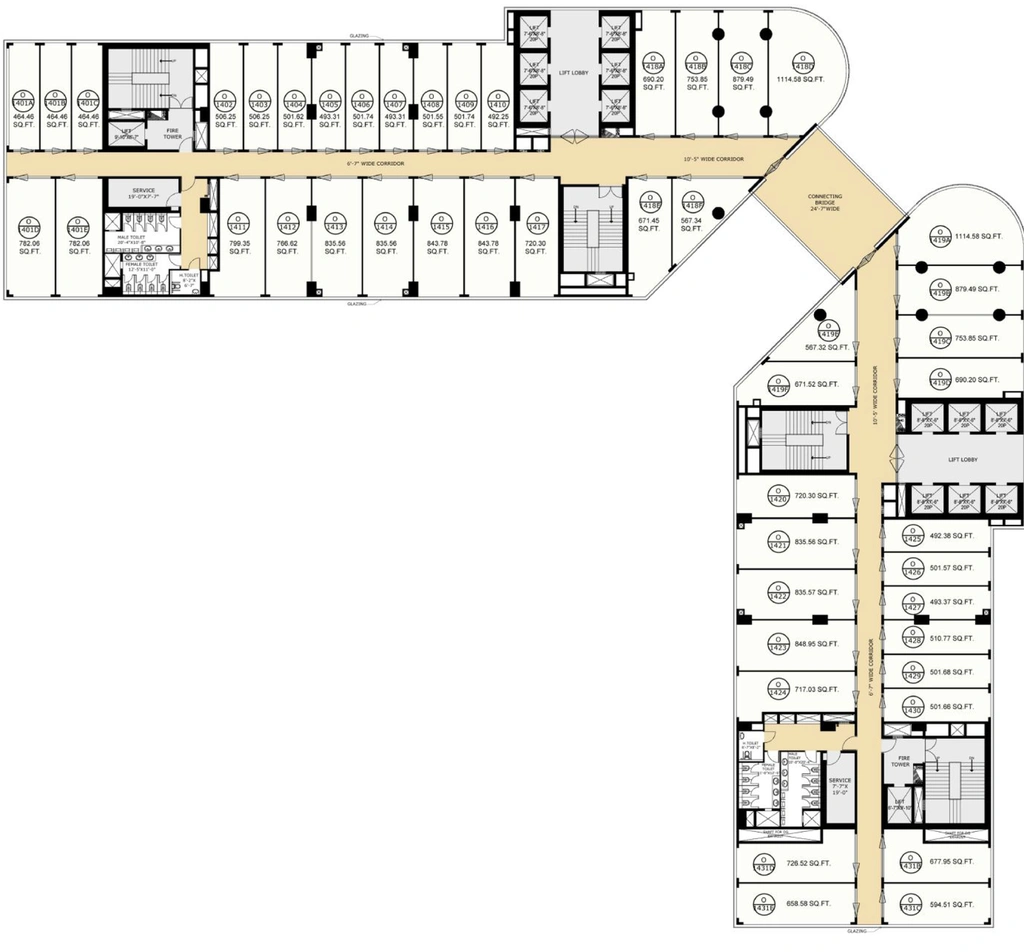 Floor Plan of Fairfox EON in Sector 140A, Noida - Image 299216