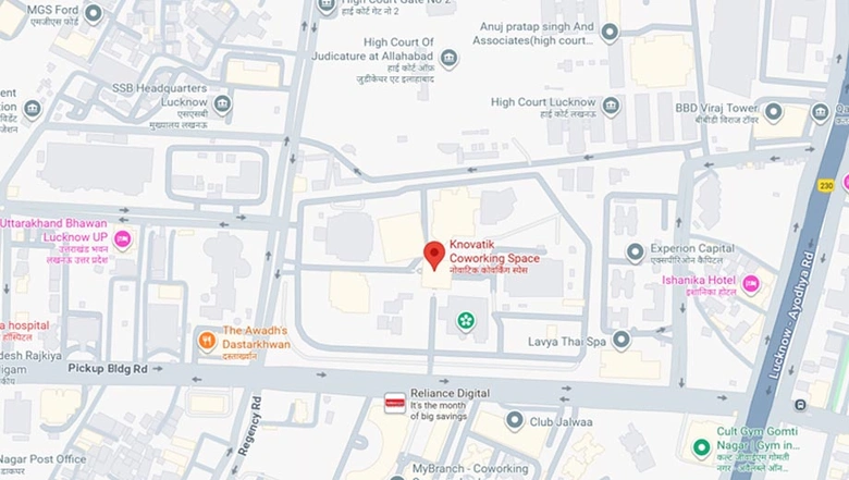 Location of Coworking Space in Knovatik Levana, Gomti Nagar - Image 299467