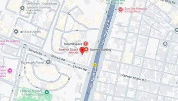 Location of Summit Spaces Summit Building Co-Working space in Gomti Nagar, Lucknow - Image 300326