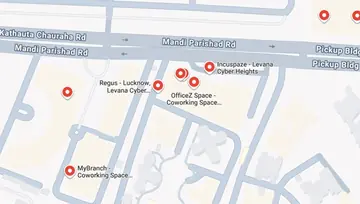 Location of Officez Space Levana Co-Working space in Vibhuti Khand, Lucknow - Image 299676