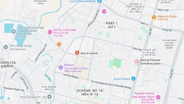 Location of Bizzi. B Skye Corporate Park Co-Working space in Vijay Nagar, Indore - Image 299930