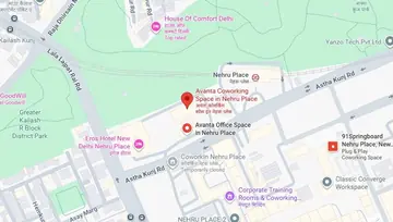 Location of Avanta Business Centre International Trade Tower Co-Working space in Nehru Place, New Delhi - Image 300108