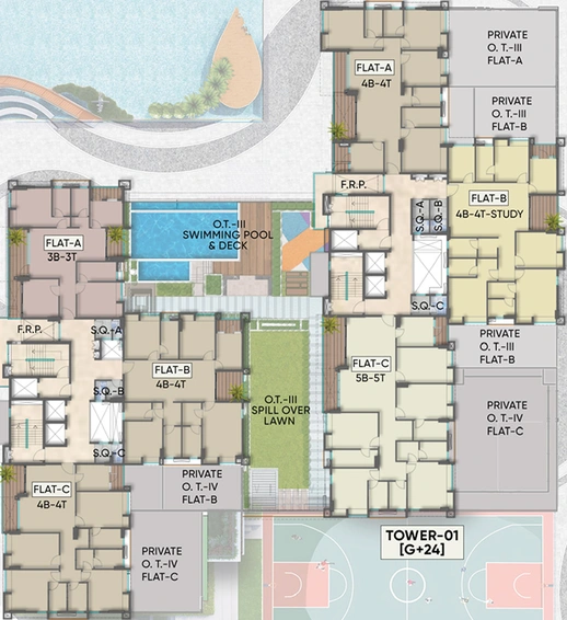 Floor Plan of Natural Auricas Jeevika in Lake Town, Kolkata - Image 300183