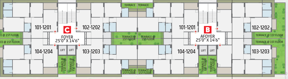 Floor Plan of HR Eliseo 4 in Shela, Ahmedabad - Image 300201