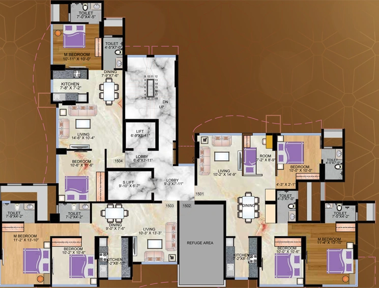 Floor Plan of Oswal Heights in Chembur West, Mumbai - Image 300246