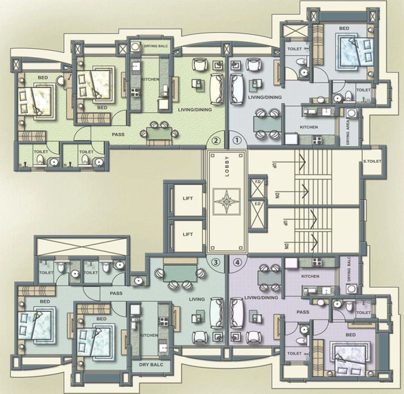 Floor Plan of Kukreja Hari Kunj in Chembur East, Mumbai - Image 300281
