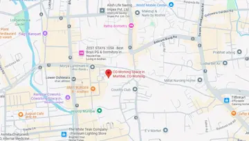 Location of Rainbow Coworks Global Chambers Co-Working space in Andheri West, Mumbai - Image 300358