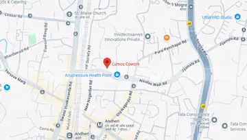 Location of Lumos cowork Vasudev Chamber Co-Working space in Andheri East, Mumbai - Image 300399