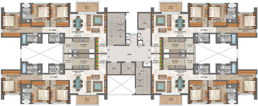 Floor Plan of Lodha Serenity in Dombivli, Thane - Image 22746