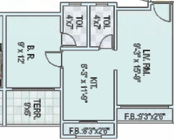 1 BHK Flat in Guru Atman in Kalyan West, Thane - Image 445451