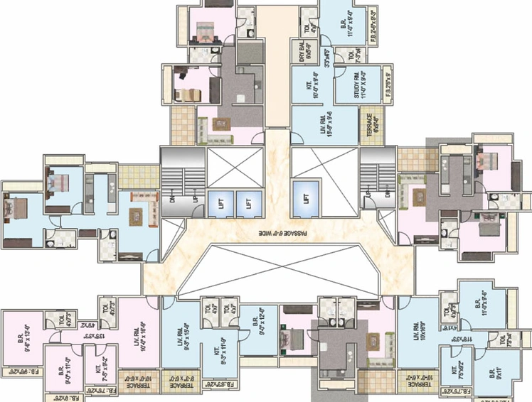 Floor Plan of Guru Atman in Kalyan West, Thane - Image 22773
