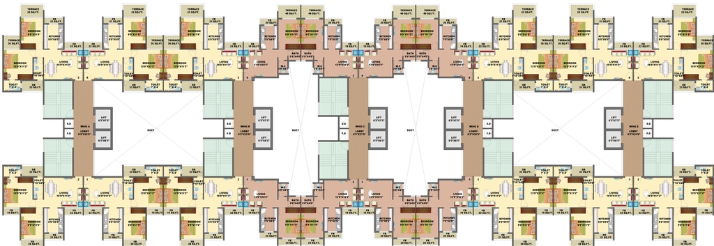 Floor Plan of Greenscape Eternia in Kalamboli, Navi Mumbai - Image 303817