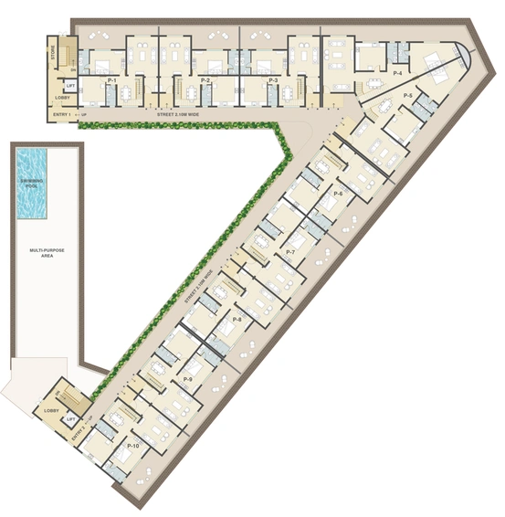 Floor Plan of Royal City of Joy in Pilerne, Goa - Image 302046