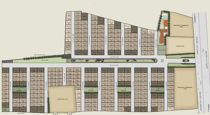 Master Plan of Singleton Palm Springs in Kandukur, Hyderabad - Image 302063