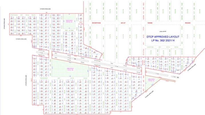 Master Plan of NSR County in Sangareddy, Hyderabad - Image 302109