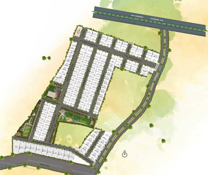Master Plan of Silpa Sindhu Serenity in Vikarabad, Hyderabad - Image 302127