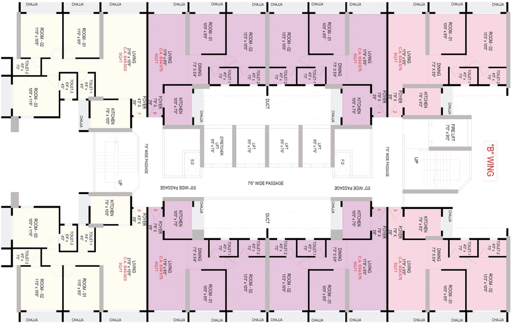 Floor Plan of Gami Avant in Vashi, Navi Mumbai - Image 302777