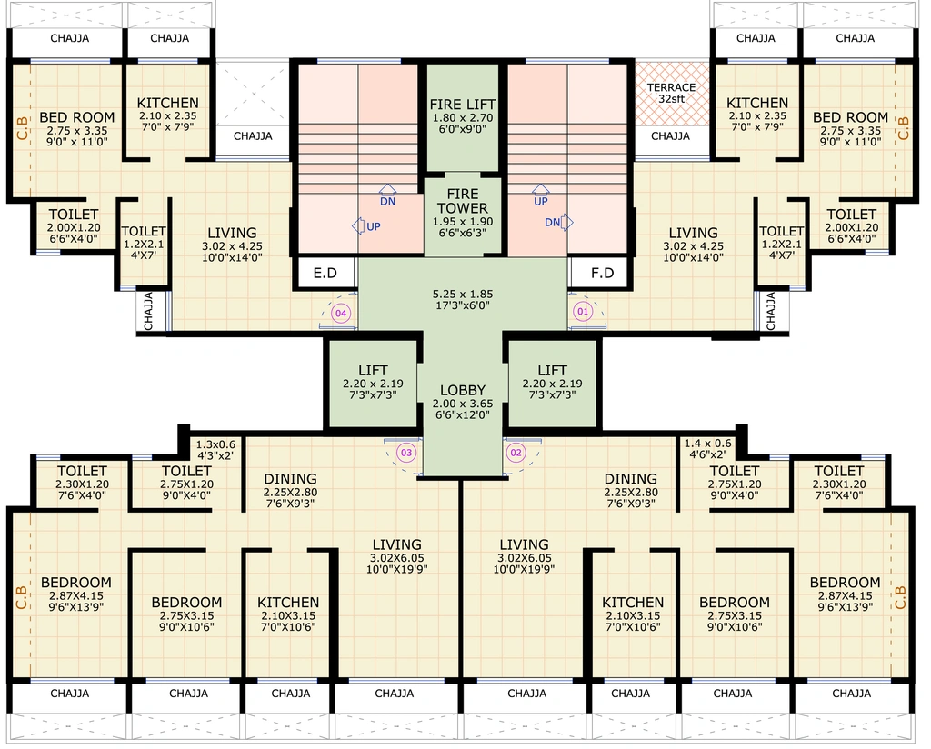 Floor Plan of Gami Telon in Ghansoli, Navi Mumbai - Image 302792