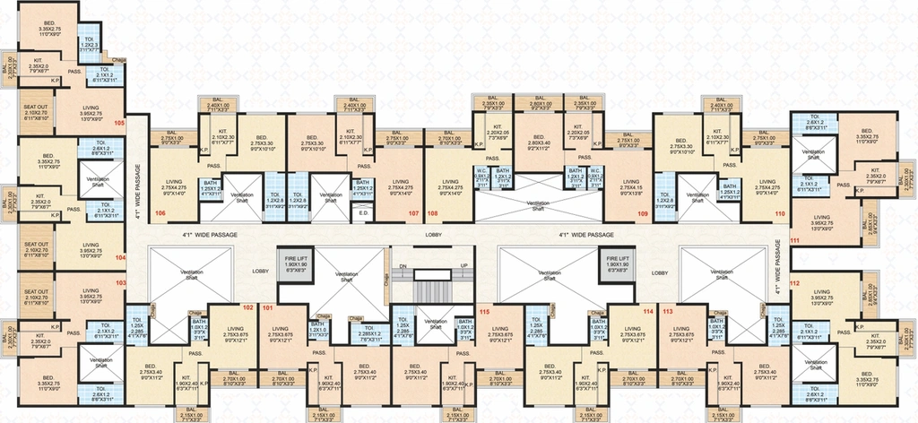 Floor Plan of Gurukrupa One in Panvel, Navi Mumbai - Image 302816
