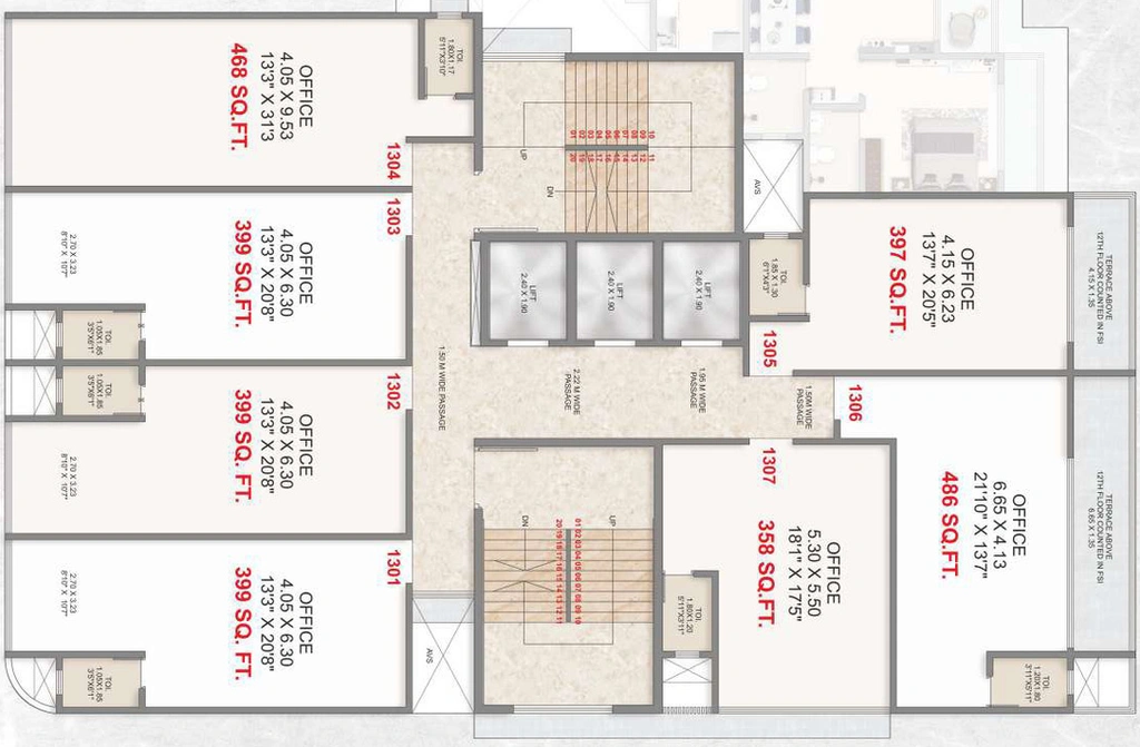 Floor Plan of Adityaraj Platinum in Chembur East, Mumbai - Image 302890
