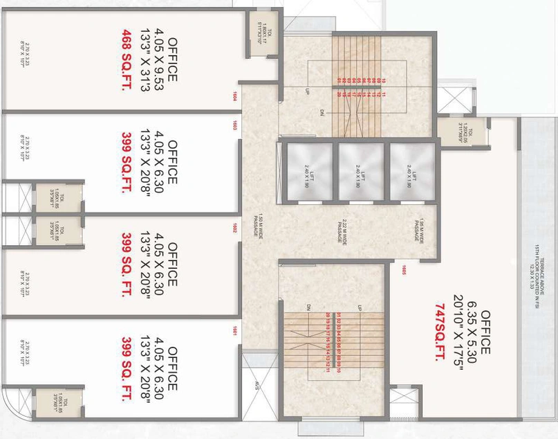 Floor Plan of Adityaraj Platinum in Chembur East, Mumbai - Image 302892