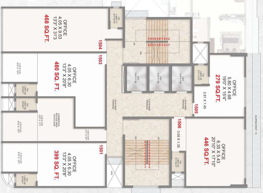 Floor Plan of Adityaraj Platinum in Chembur East, Mumbai - Image 302891