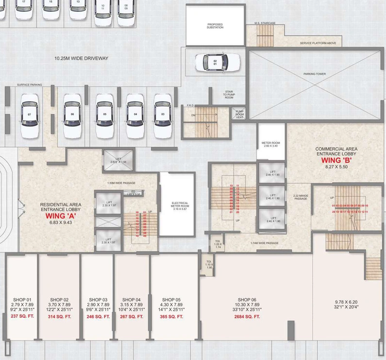 Floor Plan of Adityaraj Platinum in Chembur East, Mumbai - Image 302889