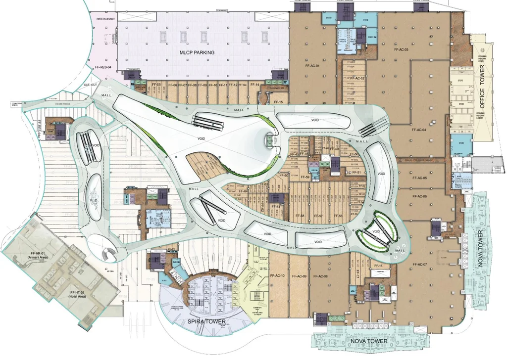 Floor Plan of Supertech Hypernova Mall in Sector 94, Noida - Image 302921