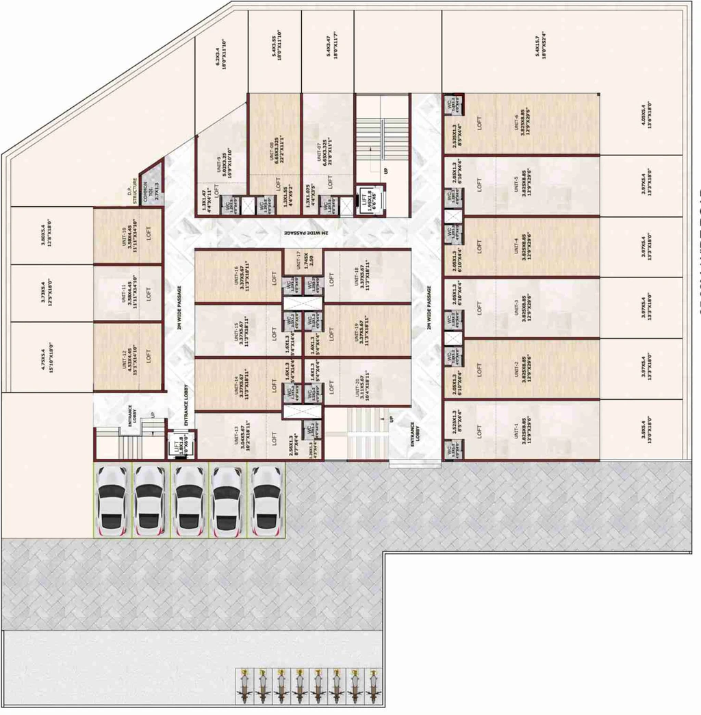 Floor Plan of Dhoondiraj Commercial Complex in Rasayani, Navi Mumbai - Image 302967