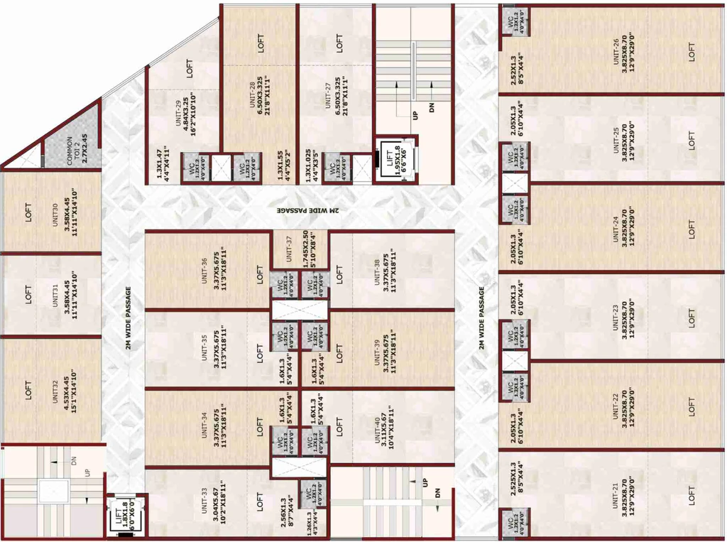 Floor Plan of Dhoondiraj Commercial Complex in Rasayani, Navi Mumbai - Image 302968