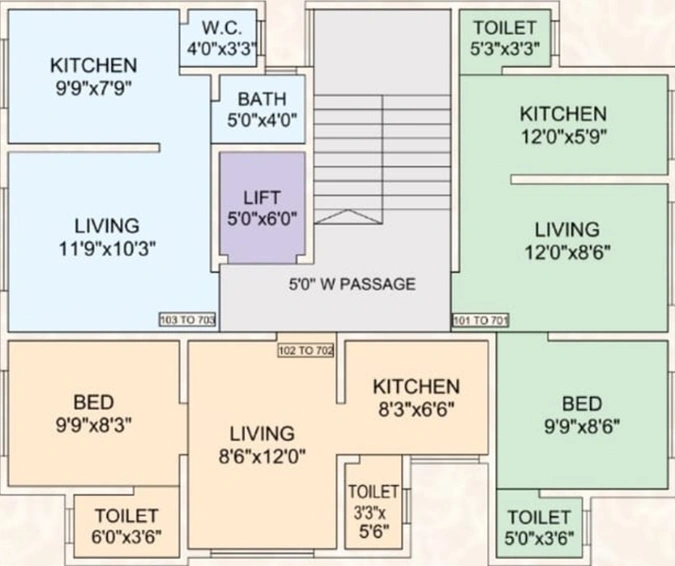 Floor Plan of Imperial Shree Sai Darshan in Navali, Palghar - Image 303001