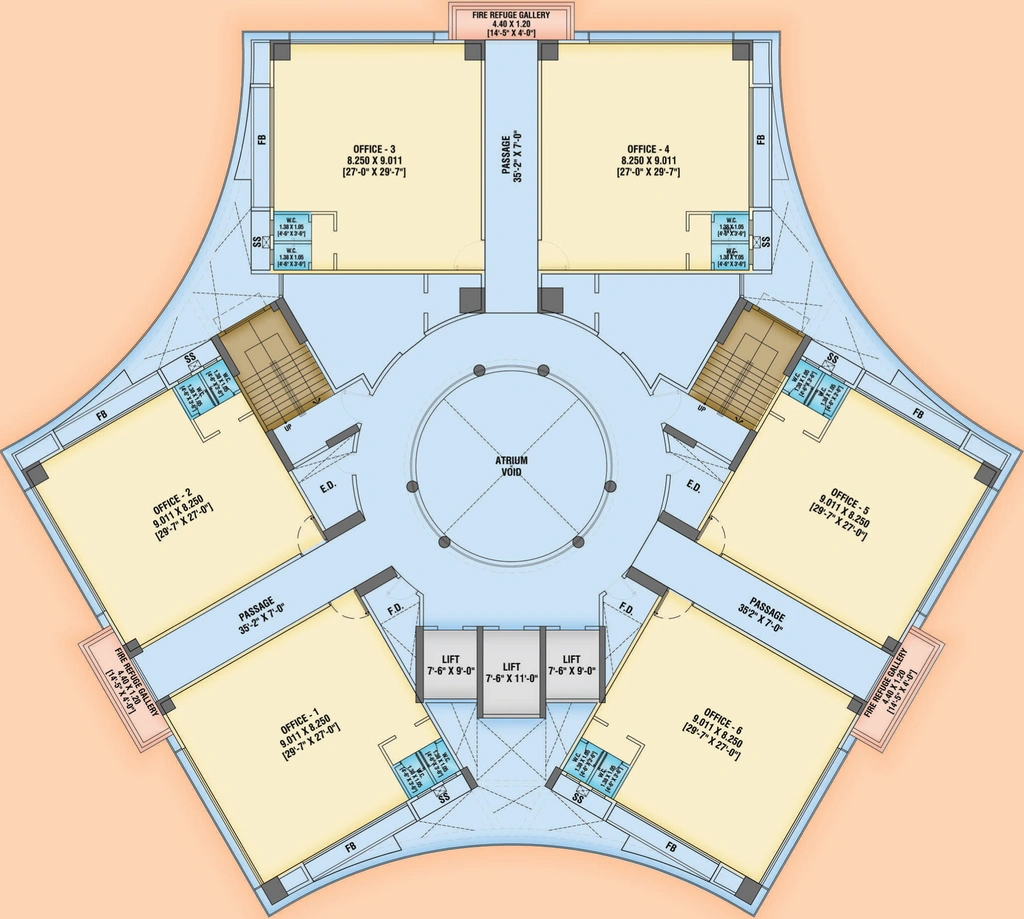 Floor Plan of Arihant Aura in Turbhe, Navi Mumbai - Image 303073