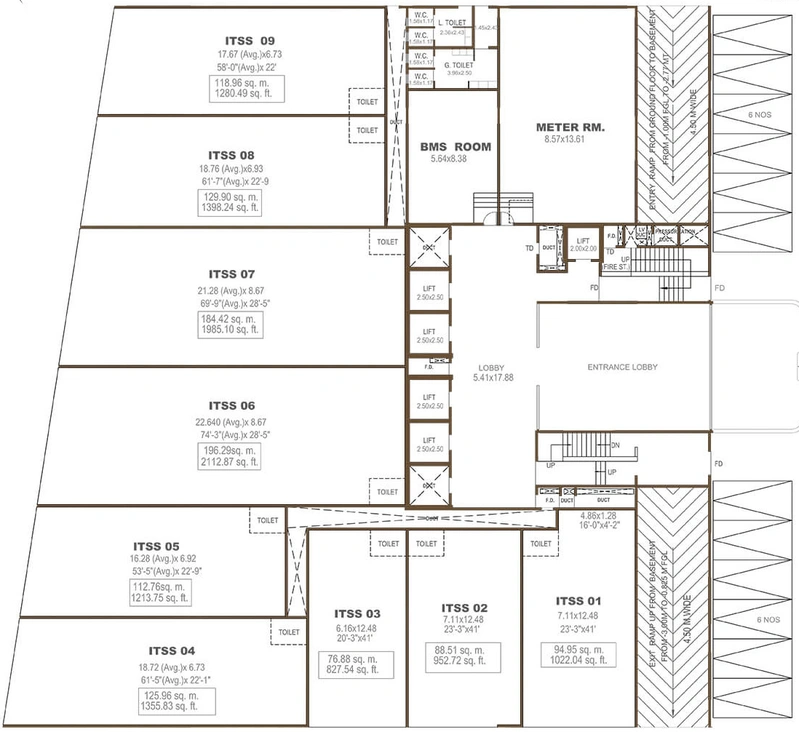 Floor Plan of Bhairaav Milestone in Wagle Estate, Thane - Image 303200