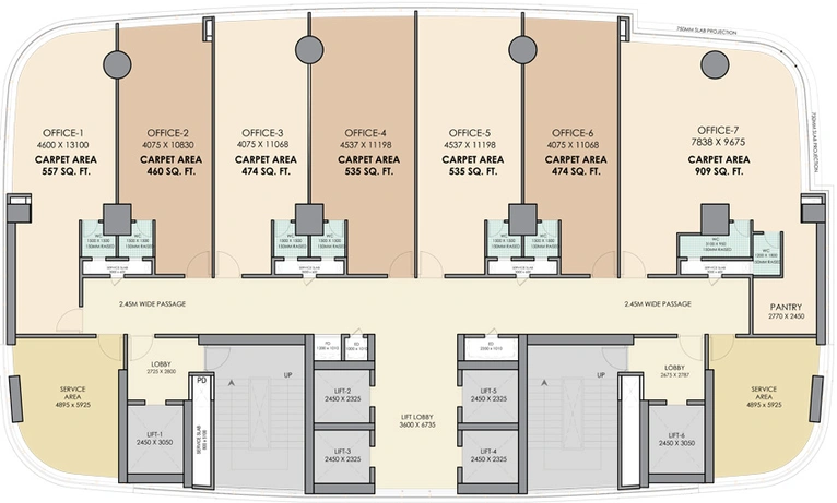 Floor Plan of Delta Stellar in Nerul, Navi Mumbai - Image 303569
