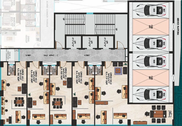Floor Plan of Dharti Metro Square in Borivali East, Mumbai - Image 303604