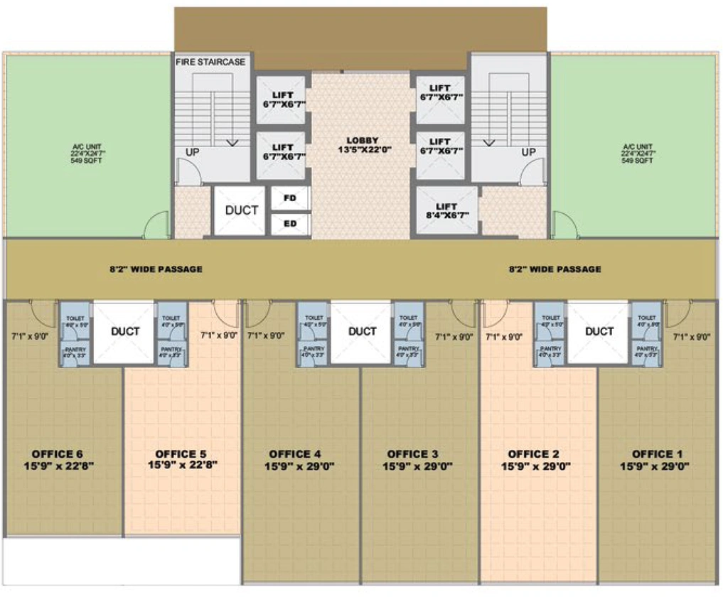 Floor Plan of Greenscape CBD 614 in Belapur, Navi Mumbai - Image 303864