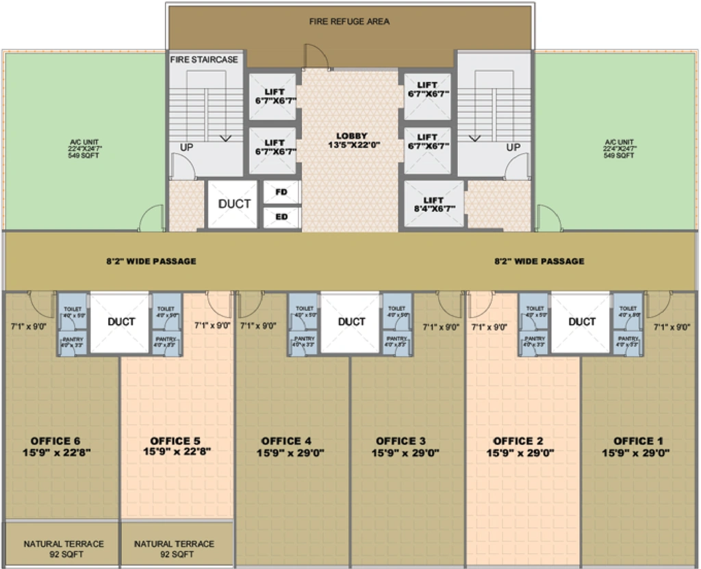 Floor Plan of Greenscape CBD 614 in Belapur, Navi Mumbai - Image 303863