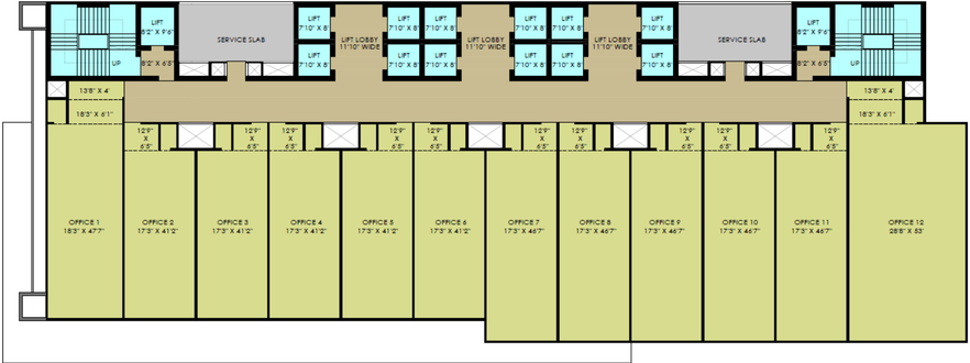 Floor Plan of Greenscape Cyber Square 1 in Nerul, Navi Mumbai - Image 303947